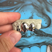 2 Piece Solid Silver Grillz Set - Grillz Australia