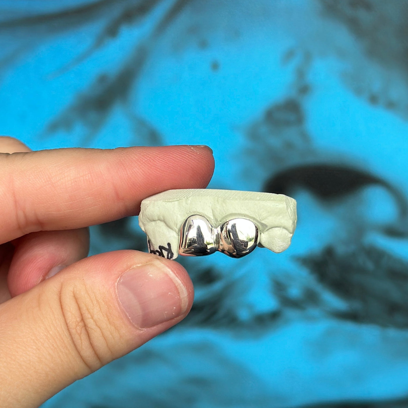 2 Piece Solid Silver Grillz Set - Grillz Australia