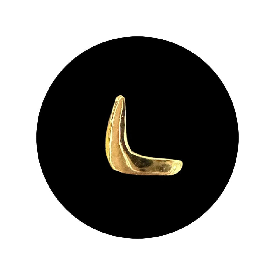 Corner L Shape Tooth Charm (Yellow Gold Only)