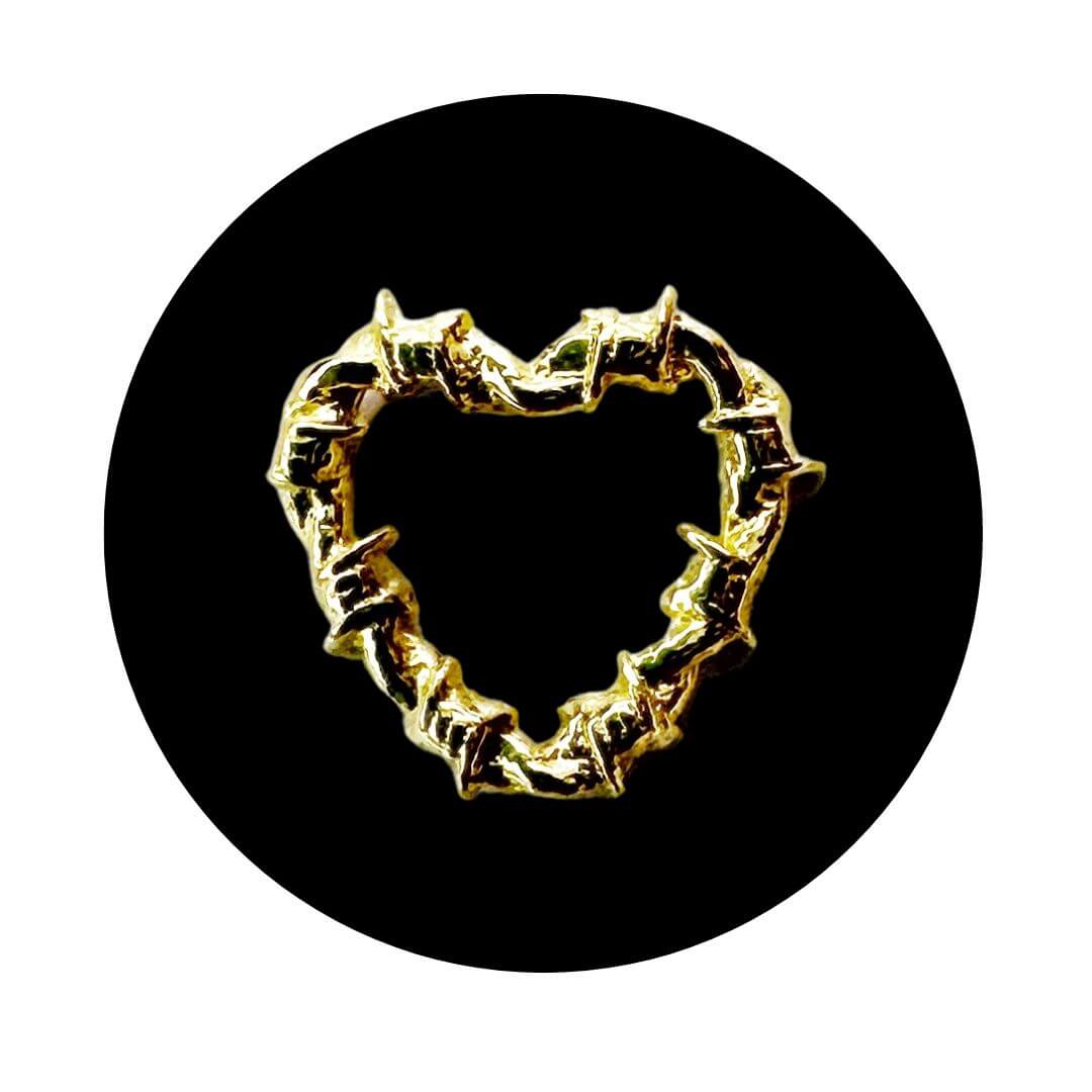 Barbwire Heart Tooth Charm