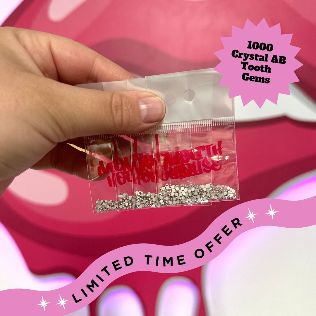 Bulk Crystal AB Tooth Gems-  1000 Crystals