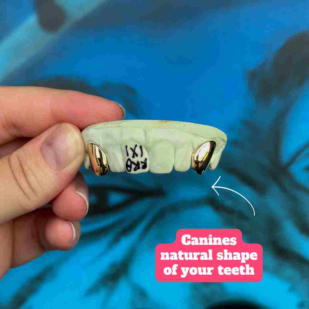 Canine Teeth with Back Bar Grillz Set - Grillz Australia