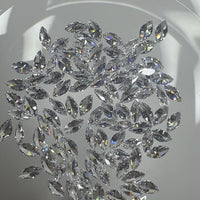 Marquise Zircon Flatback Tooth Gems - 100 pieces