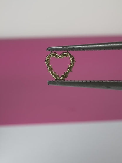 Barbwire Heart Tooth Charm