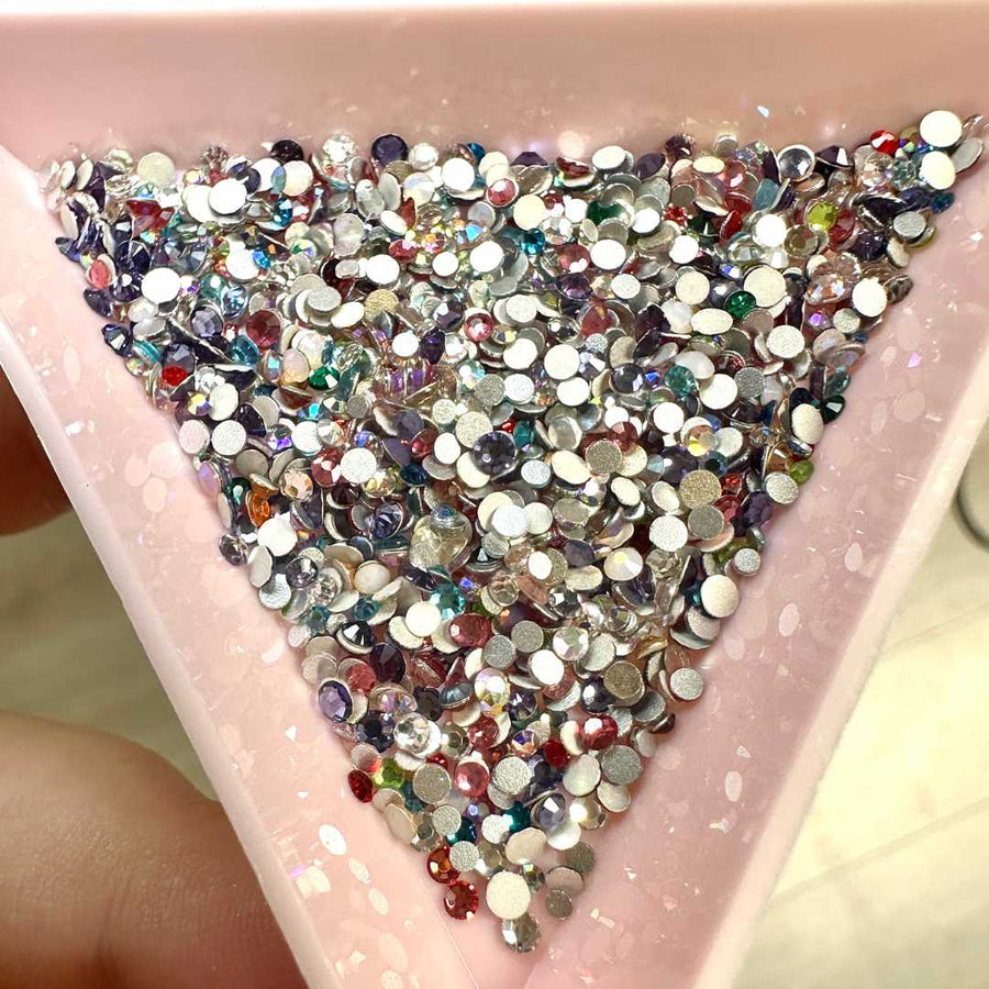 Mixed Tooth Gem Colours - 50 pieces